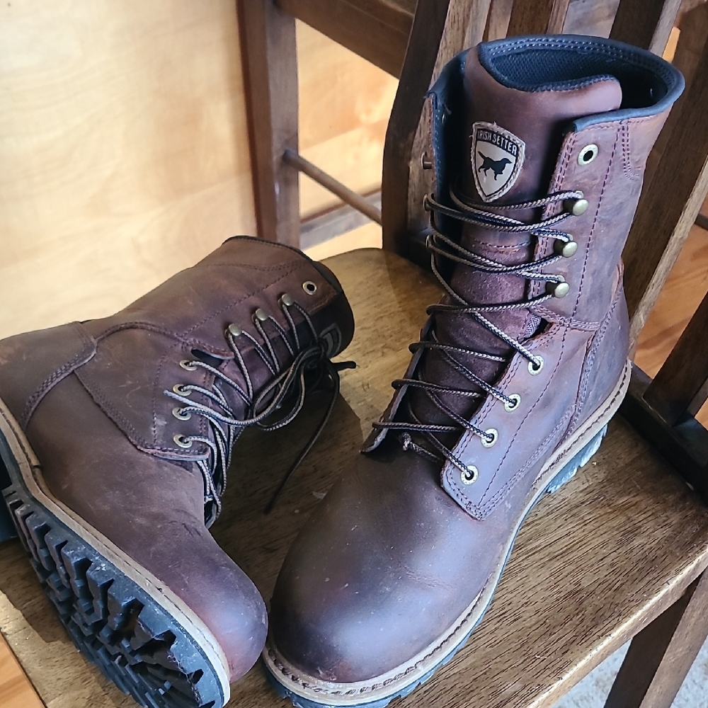 Irish Setter logger boots